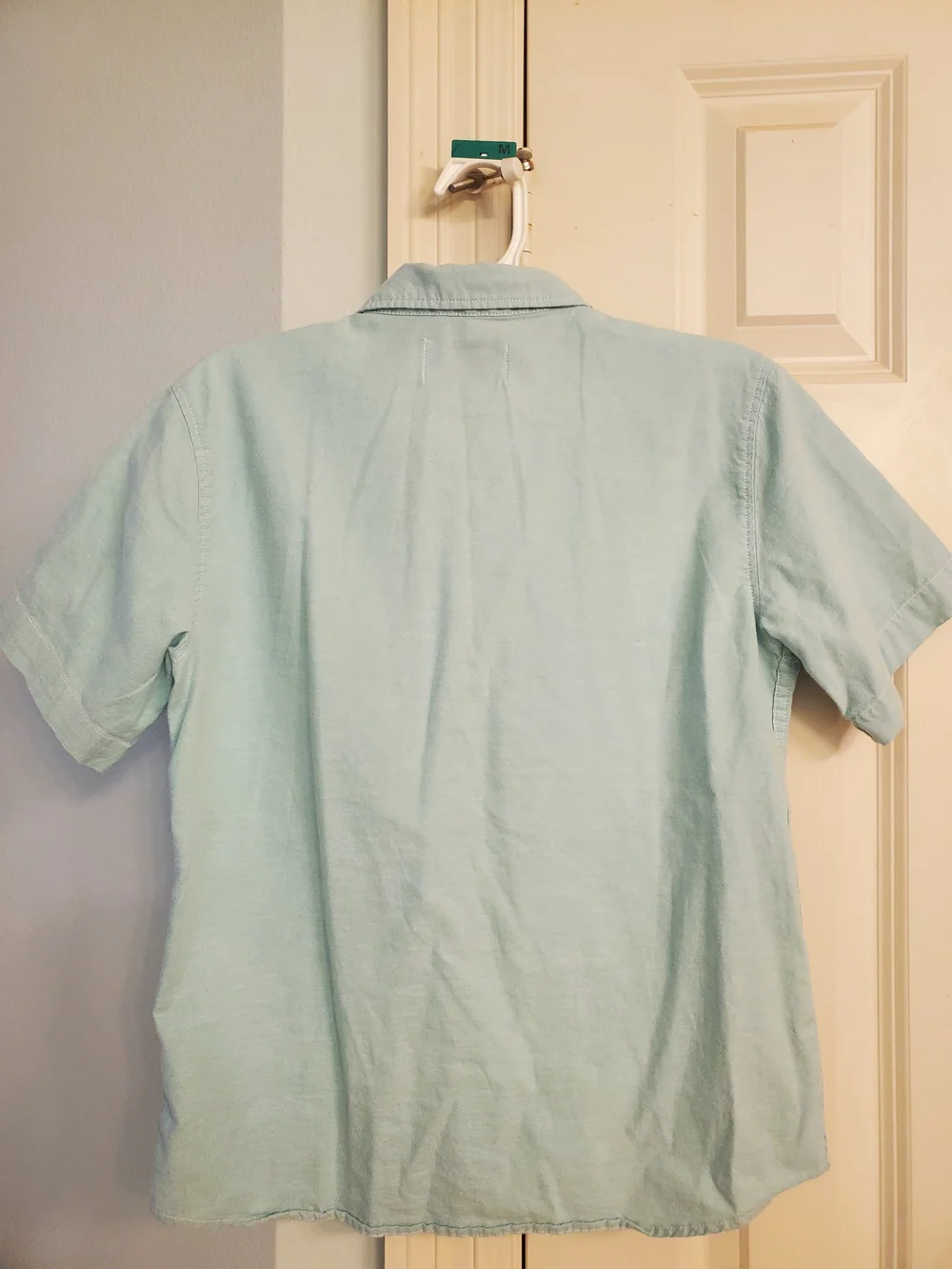 Old Navy Boy's Light Mint Short-Sleeve Button-Down Shirt